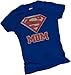 DC Comics Super Mom Shield - Superman Crop Sleeve Fitted Juniors T-Shirt
