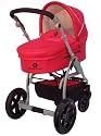 X-Adventure : City Traveller Pram Pushchair carry cot combination in Cerise