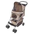 Deluxe 4-Wheel Luxury Pet Stroller Carrier w/ Rear Tray