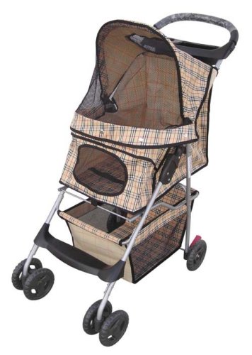 Buy Deluxe 4-Wheel Luxury Pet Stroller Carrier w/ Rear Tray online at Discounted New and Used prices. Delivered to your door with Off-The-Bookshelf.