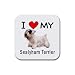 I Love My Sealyham Terrier Dog Square Coasters (Set of 4)