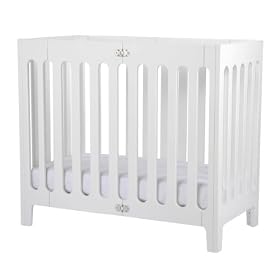 Alma Urban Folding Cot Crib in Coconut White by bloom
