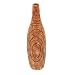 EXP Handmade Mottled Salmon Terracotta Flower Vase With Line Etchings