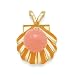 Pink Coral Pendant in 14K Yellow Gold