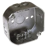 Bx/50: Raco 4 Steel Octagon Box With Romex Clamps (8146)