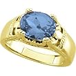 14K Yellow Gold London Blue Topaz Ring