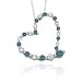 10k White Gold Blue and White Journey Heart Pendant (1/2 cttw), 18