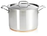 Gourmet Standard 8 Quart Copper Bottom Stock Pot with Lid - CB11517