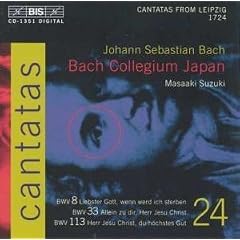 Bach: Cantatas, Vol 24 (BWV 8, 33, 113) /Bach Collegium Japan � Suzuki