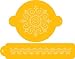 Designer Decorating Stencil VICTORIAN CIRCLE SET, The cake top is a 6" circle and the cake side measures 1.25"H x 12"W.