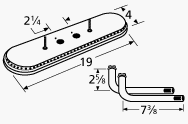 Oval Twin Aluminized Steel Burner L-Shaped Venturi