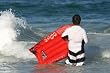 Surfster Red Wavestar Inflatable Bodyboard / Boogie Board with pump
