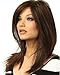 M4U Womens Brown Medium Straight Synthetic Fashion Woman's Medium Wig