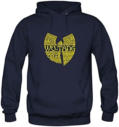 Doyag Women's Wu Tang Clan Distressed Logo Hoodies M Navy