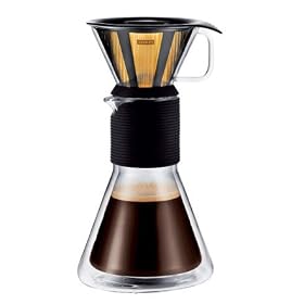 Bistro Double-Wall 30-Ounce Pour-Over Drip Coffee Maker with Gold Filter by Bodum