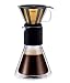 Bistro Double-Wall 30-Ounce Pour-Over Drip Coffee Maker with Gold Filter