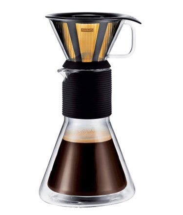 Bistro Double-Wall 30-Ounce Pour-Over Drip Coffee Maker with Gold Filter by Bodum