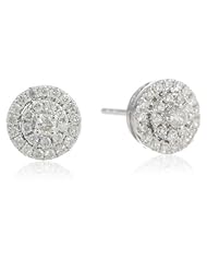 10k White Gold Diamond Stud Earrings (1/2 cttw, H-I Color, I2-I3 Clarity)