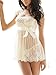 Avidlove Women Lingeries Strap Babydoll Lace Outfits Patchwork Sleepwear Jumpsuit Black M