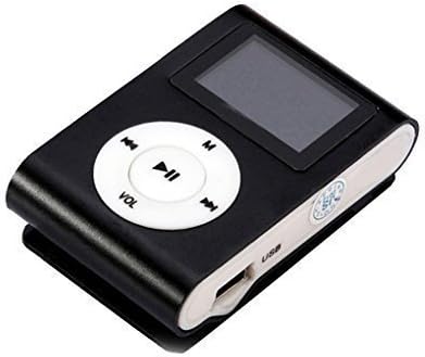Innoda Mini USB Clip MP3 Player LCD Screen Support 32GB Micro SD TF Card Black