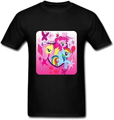 Little Pony Sister Bangie Summer Style Men's T Shirt Black Medium