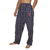 Mens MLB Boston Red Sox Plaid Thermal Sleepwear / Pajama Pants - Royal Blue & Red (Size: S)