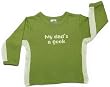 Urban Smalls My Dad's A Geek with Side Striper Long Sleeve T-Shirt