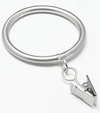 Levolor A58720012 Classic Clip Rings for Rods up to 1-Inch Diameter, Satin Nickel, 7-Pack