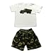 Dogwood – Boys Short Sleeve Camouflage Short Set, White, Multi