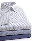 Calvin Klein Cotton Stripe Dress Shirt - Point Collar