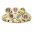 14K Yellow Gold Mother's Ring - 6 Gemstone -- YOU CHOOSE THE COLORS!