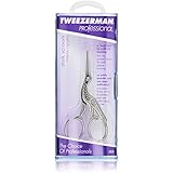 Tweezerman Professional Stork Scissors Used for Trimming Brows and Facial Hair