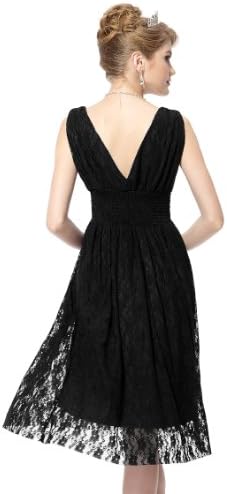 Ever Pretty Sexy Double V-Neck Lacey Empire Waisted Casual Cocktail Dress 03410