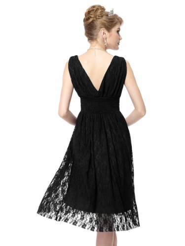 Ever Pretty Sexy Double V-Neck Lacey Empire Waisted Casual Cocktail Dress 03410