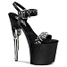 7 1/2" Gun Heel Ankle Strap Platform Sandal W/Bull