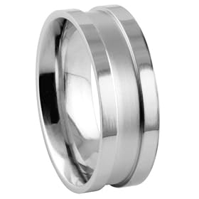 316L Stainless Steel ring - Width: 8mm: Jewelry