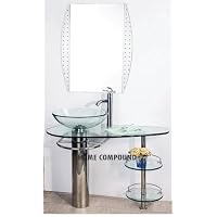 36 Bathroom Vanities Glass Vessel Sink Fixtures Faucet/kk03