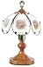 14.25h Glass Dolphin Under Water Theme Dark Oak Base Touch Lamp
