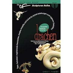 Drachen: Skulpturen aus ofenh�rtender Modelliermasse mit Halbedelsteinen, Glas- und Naturperlen