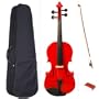 Full Size Violin 4 x 4 With Case - Metallic Red