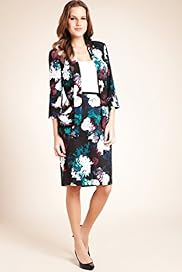 Open Front Waterfall Floral Jacket
