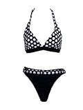 Jag Dotted 2pc Bikini w/ Halter Top & Belted Bottom
