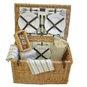 Madison 6 Person Traditional Fitted Picnic Hamper for Wine Lovers
