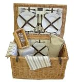 Madison 6 Person Traditional Fitted Picnic Hamper for Wine Lovers
