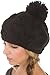 Sakkas Cable Knit Pom Pom Thick Slouch Hat