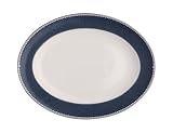 Thomas O'Brien Marielle Indigo Fine Bone China 15 1/4-Inch Oval Platter