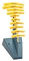 Bondhus 13190 Set of 10 Balldriver and Hex T-handles with Stand, sizes 3/32-3/8-Inch
