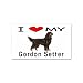 I Love My Gordon Setter Rectangular Sticker