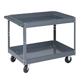 (2)16 x30 20 Gauge Trays 5 Rubber Caster Service Cart