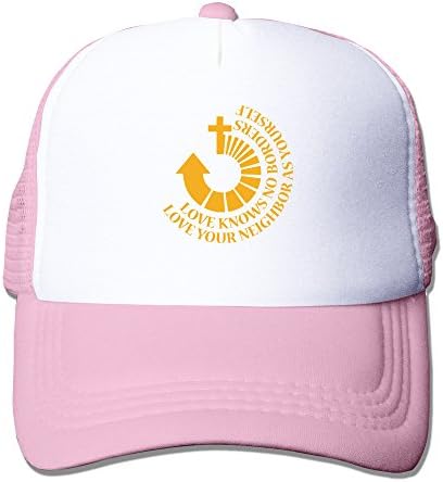 Love Knows No Borders Unisex Adjustable Sports Snapback Mesh Hat Pink